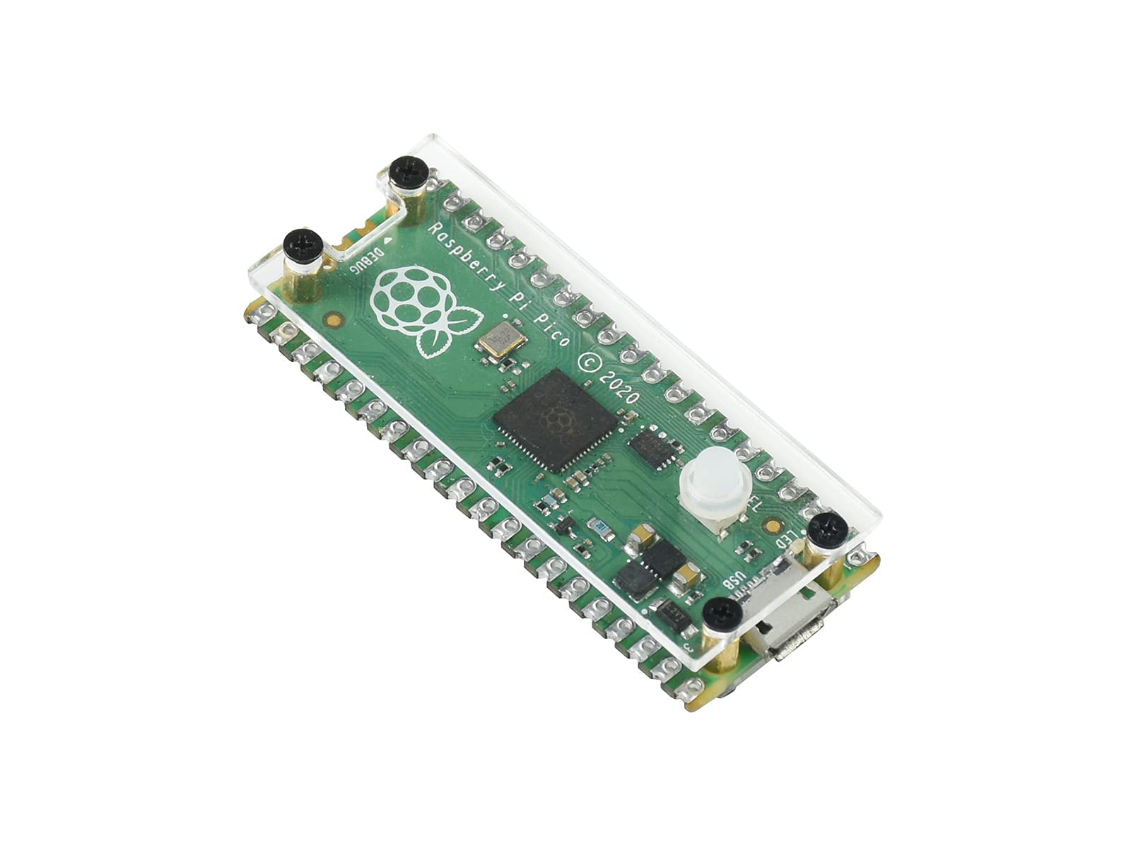 waveshare-raspberry-pi-pico-bundle-rp2040-mikrocontroller-board-mit-acryl-schutz image 1