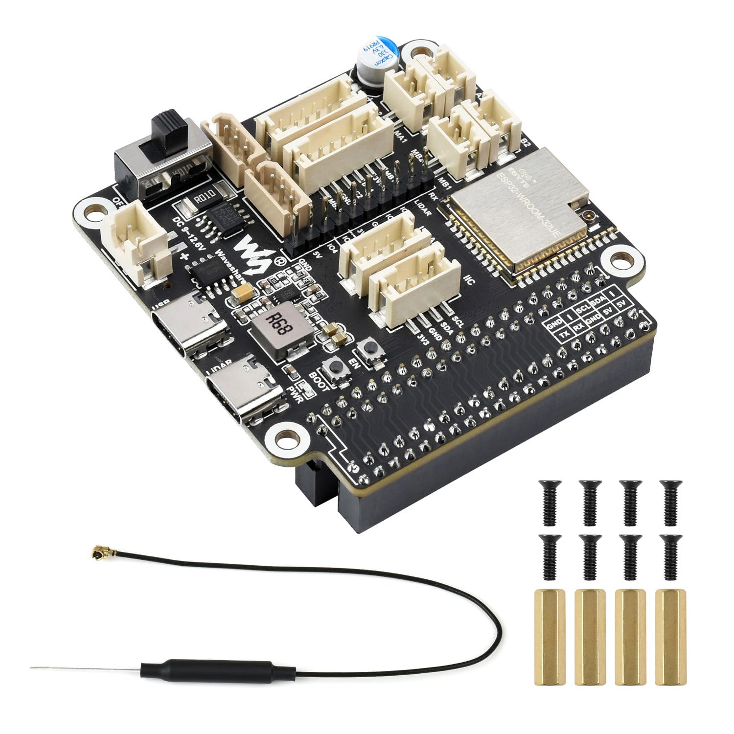 waveshare-general-driver-board-f-r-roboter-esp32-wroom-32-roboter-expansionsplat image 1