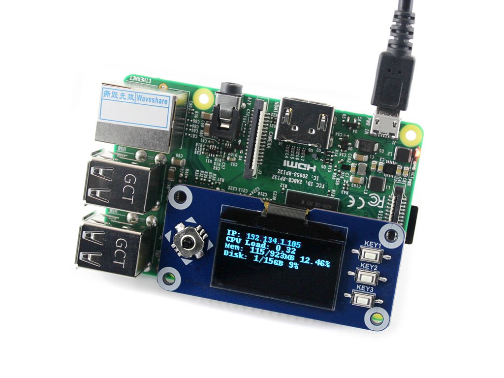 waveshare-1-3-zoll-oled-hat-f-r-raspberry-pi-sh1106-spi-i2c-128-64-blau image 2