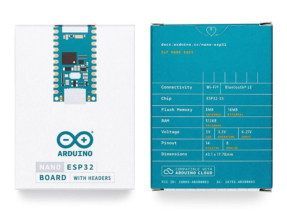 arduino-nano-esp32-mit-headern-abx00083-kompakt-board-mit-esp32-s3-wlan-und-blue image 7
