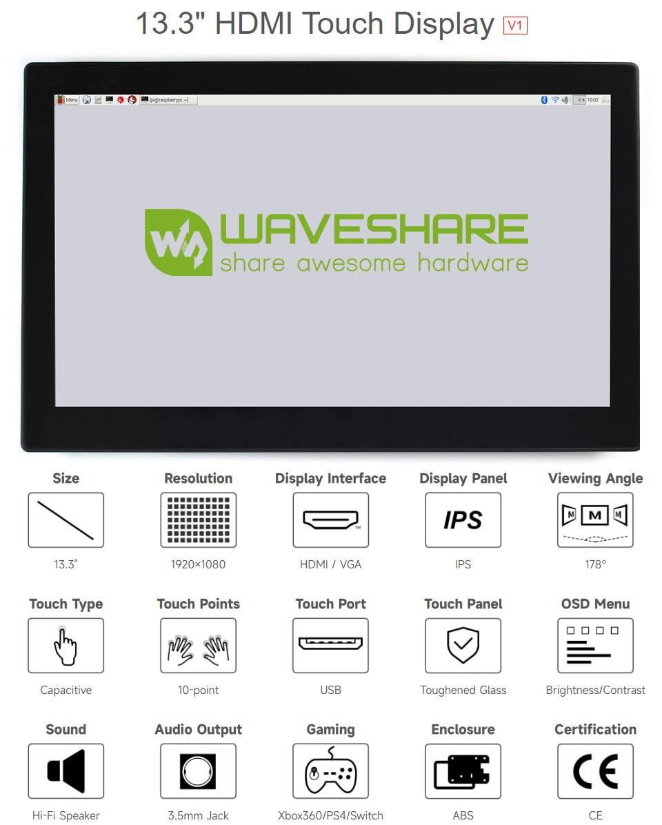 waveshare-13-3-zoll-hdmi-lcd-mit-geh-use-kapazitiver-touch-ips-bildschirm-1920x1 image 3