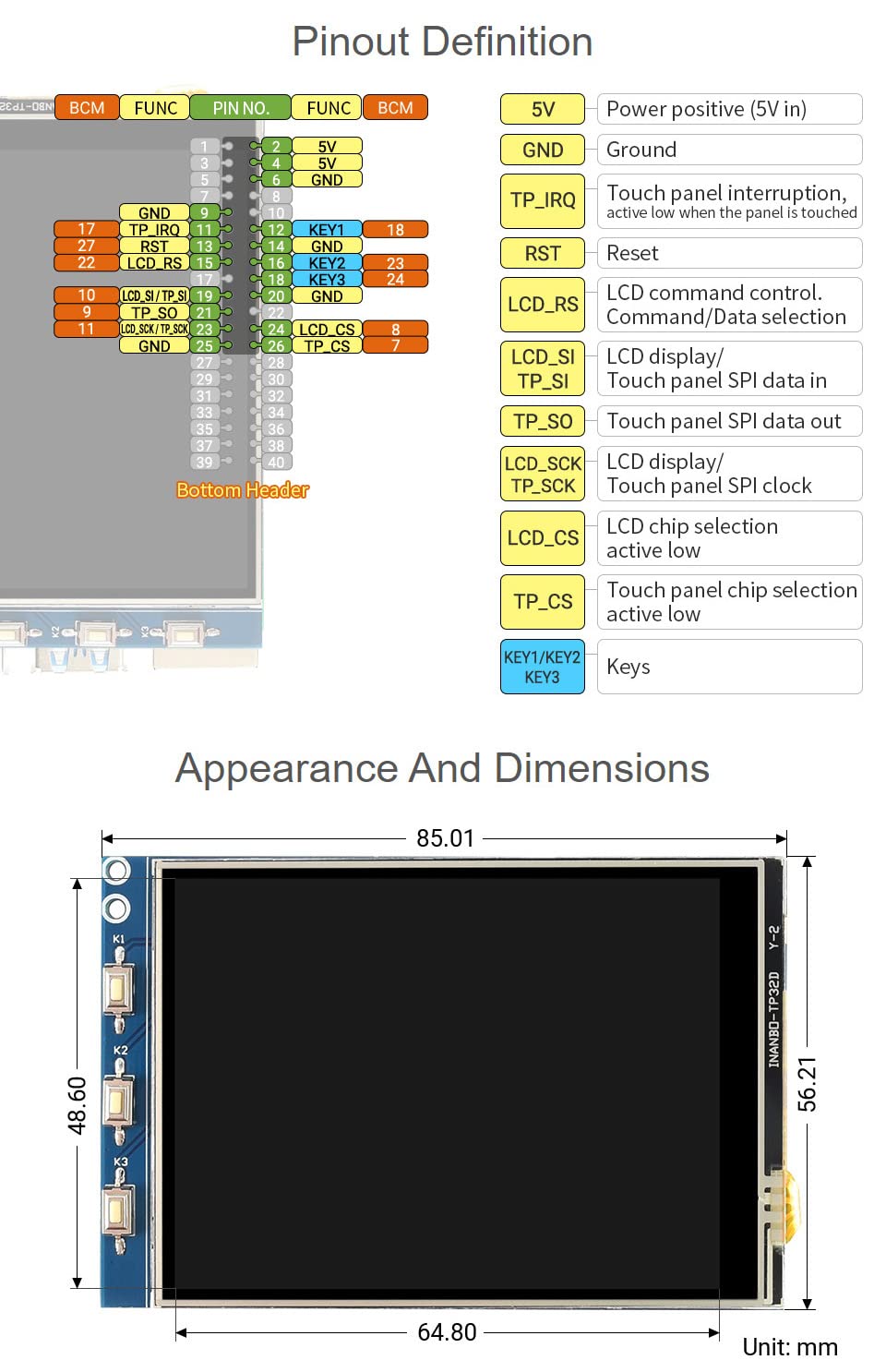 waveshare-3-2-zoll-tft-touch-lcd-a-display-320x240-f-r-raspberry-pi image 5