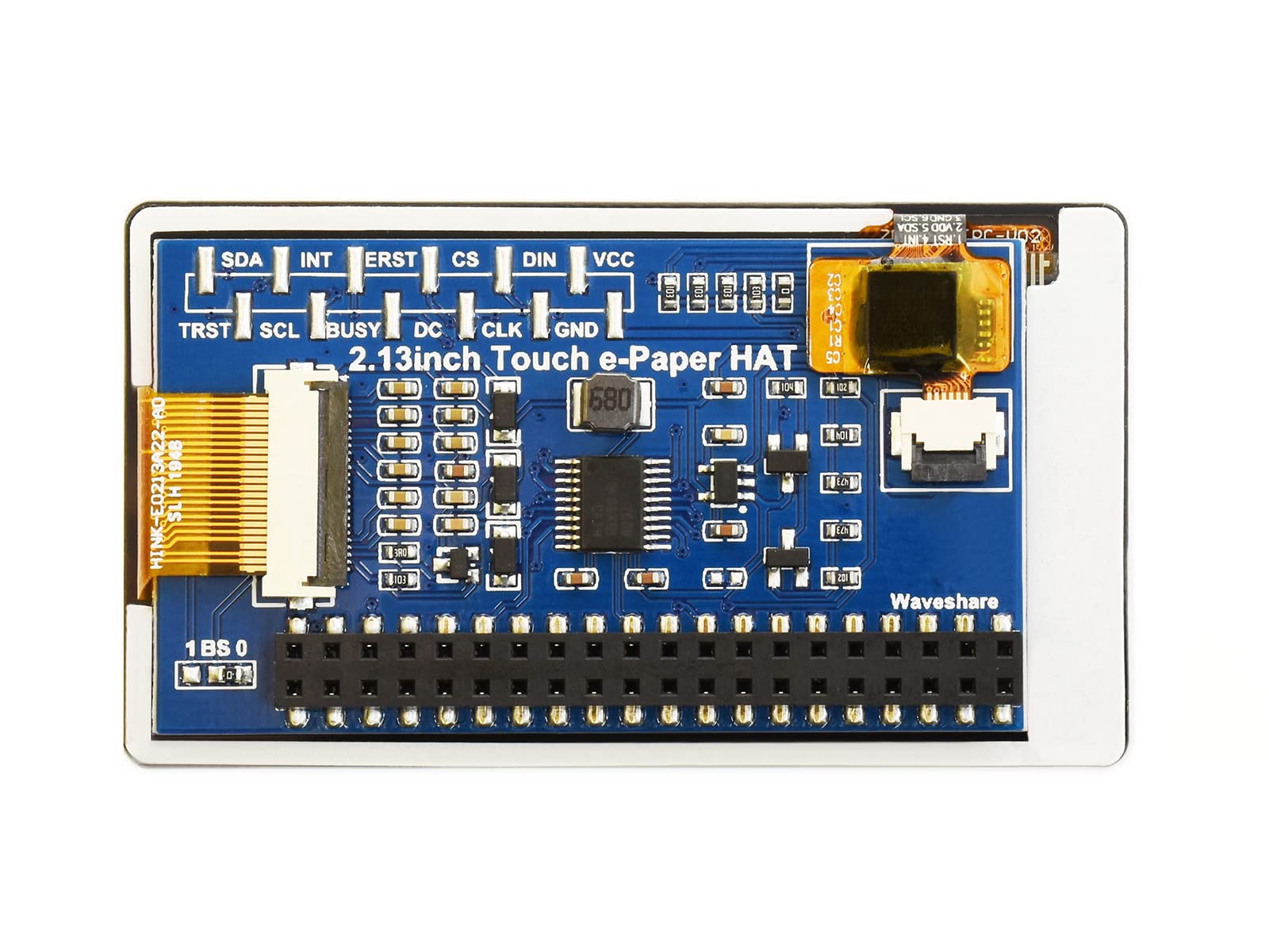 waveshare-2-13-zoll-touch-e-paper-e-ink-display-hat-f-r-raspberry-pi-schwarz-wei image 2