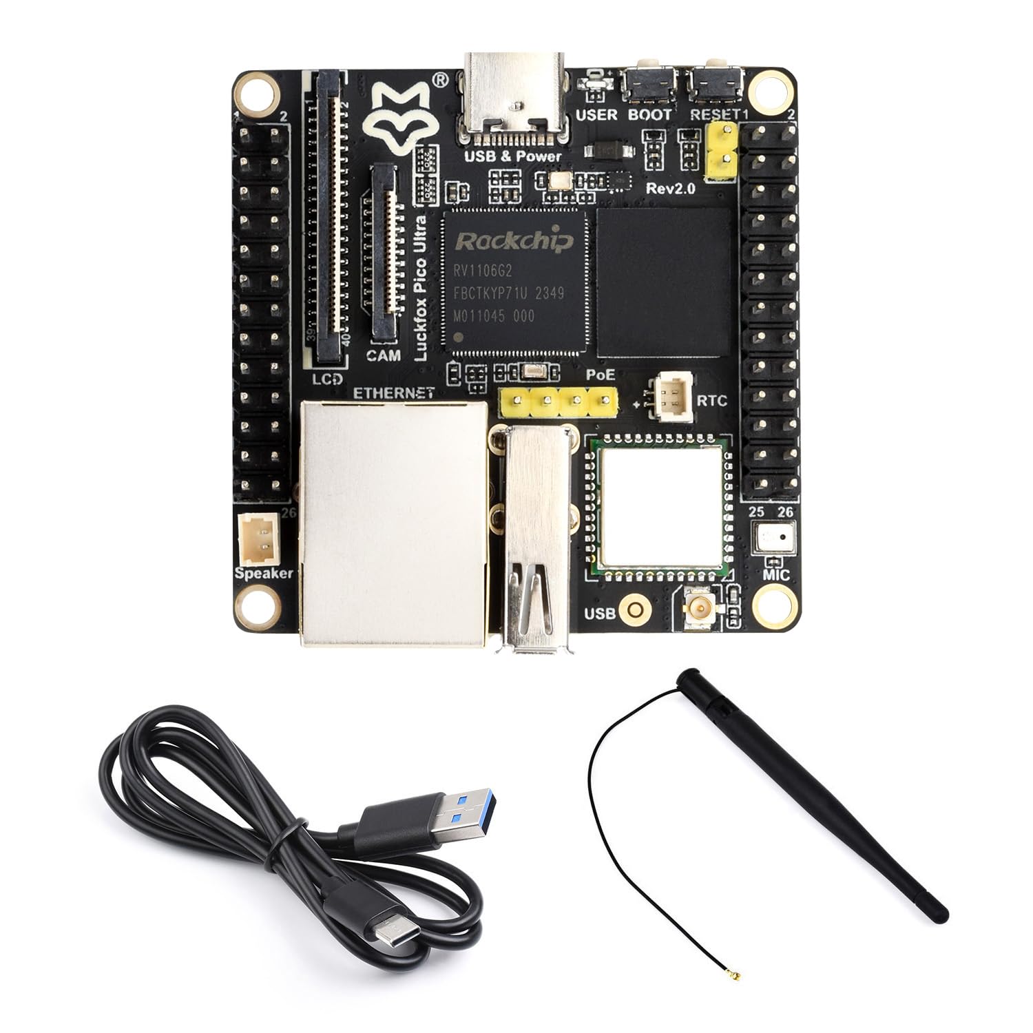 waveshare-luckfox-pico-ultra-rv1106-linux-entwicklungsboard-mit-wlan-nur-board image 1