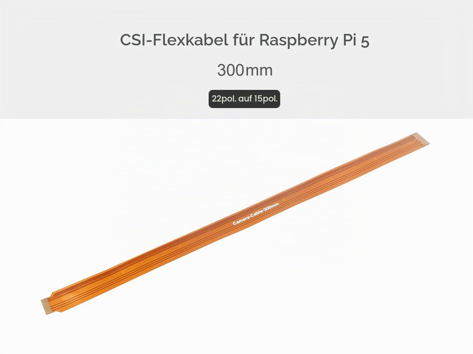 waveshare-pi5-camera-cable-300mm-csi-fpc-flexkabel-22pin-auf-15pin-300mm image 2