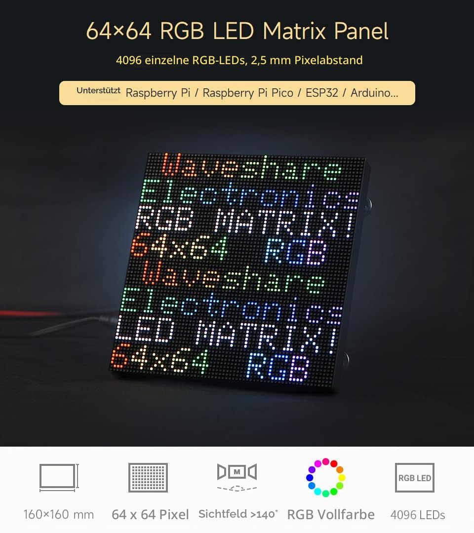 waveshare-rgb-vollfarb-led-matrix-panel-2-5mm-pitch-64x64-pixel-einstellbare-hel image 3