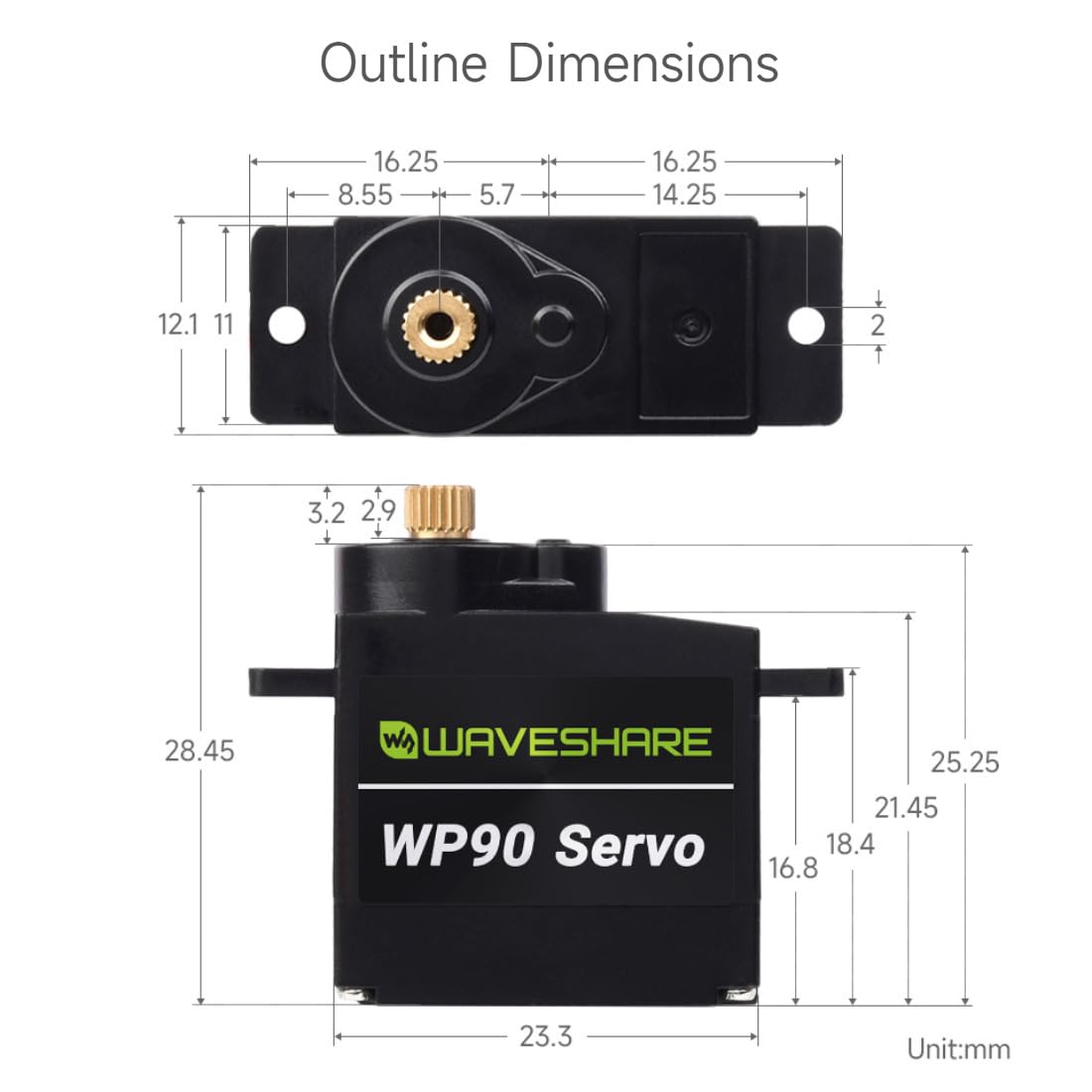 waveshare-wp90-digital-servo-180-2-3-kg-cm-kupfergetriebe-f-r-roboter image 8